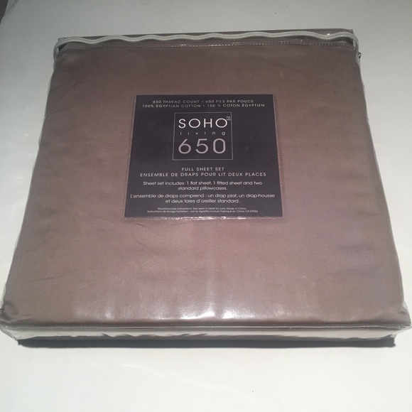 NWT SoHo 650 Full Sheet Set, 100% Egyptian cotton - Picture 6 of 6